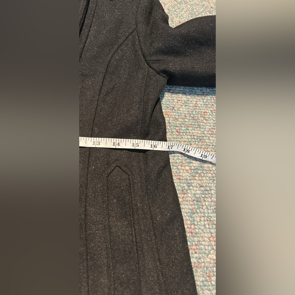 Women's Black Double-Breasted Coat NWT Xsmall - Picture 4 of 11